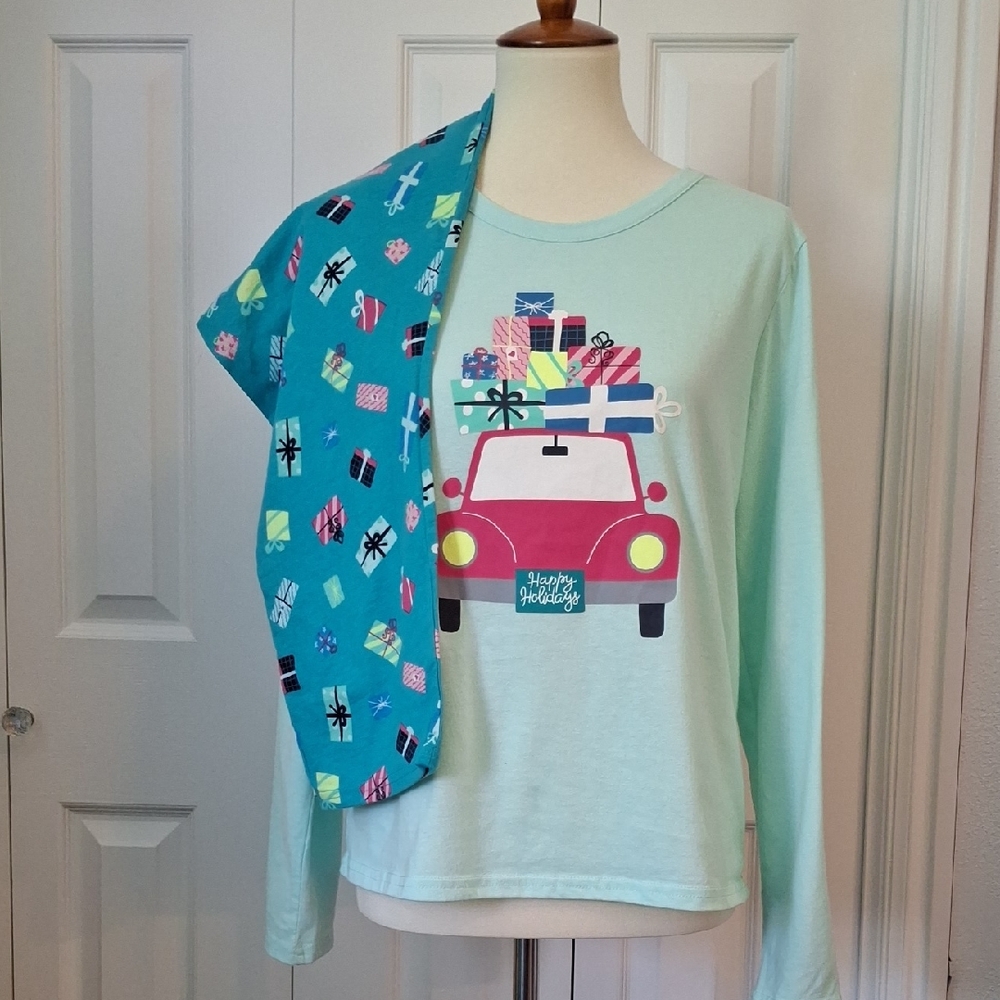 Ladie's Long Sleeve Holiday Pajamas